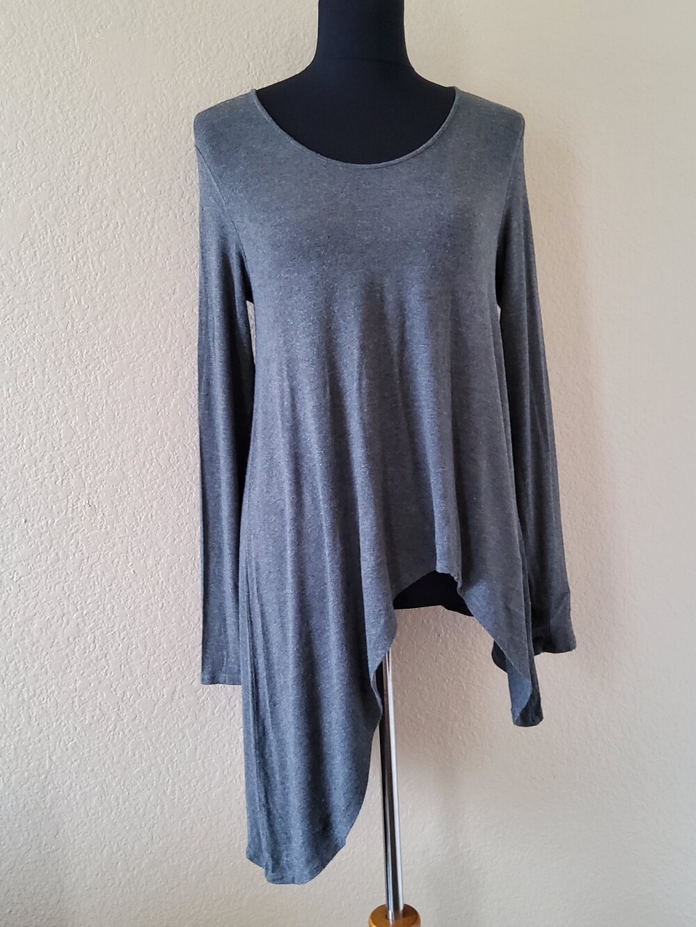 Eileen Fisher Asymmetric Long Sleeve Top - S Grey​